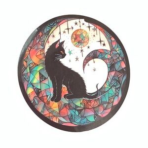 Colorful Cat Vinyl Sticker